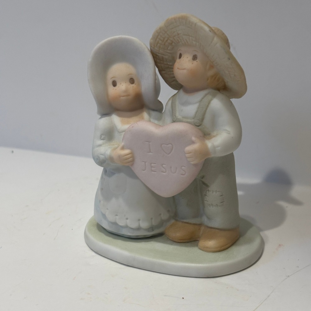 Vintage 1994 Homco Circle of Friends I Love Jesus Figurine